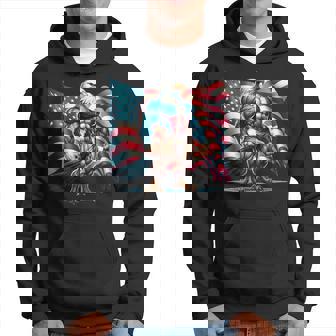 Usa American Flag Bald Eagle Freedom Patriotic 4Th Of July Hoodie - Seseable