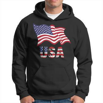 Usa Flag American United States Of America 4Th Of July Hoodie - Monsterry