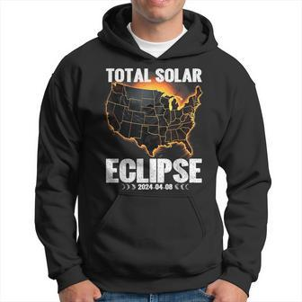 Usa Map 8 April 2024 Total Solar Eclipse 2024 Hoodie - Monsterry DE