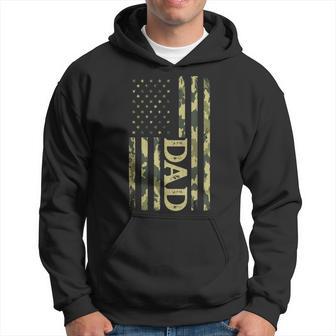 Usa Patriotic Dad Father's Day American Flag 4Th Of July Dad Hoodie - Thegiftio UK