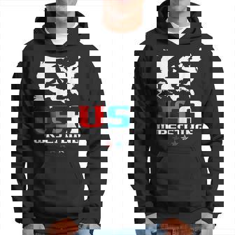 Usa Wrestling Independence Day American Flag Wrestler Sports Hoodie - Monsterry