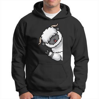 Valais Blacknose Sheep On Side Walliser Schwarznasenschaf Hoodie - Monsterry