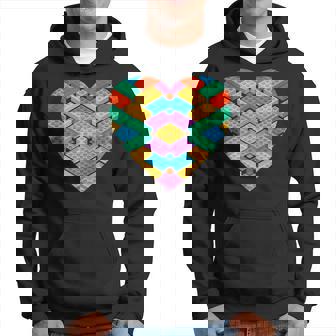 Valentines Day For Boys Block Brick Heart Hoodie - Monsterry