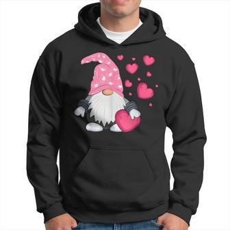 Valentine's Day Gnome Love Holding Red Heart Hoodie | Mazezy