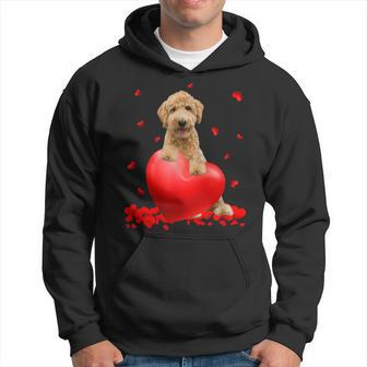 Valentines Day Golden Doodle Heart Dog Lovers Hoodie - Monsterry AU