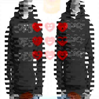 Valentines Day Silly Faces Hearts Boys Girls Hoodie - Monsterry