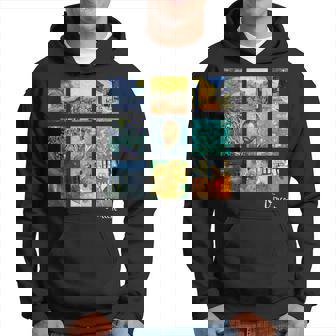 Van Gogh Painting Collage Sunflowers Starry Night Aesthetic Hoodie - Thegiftio