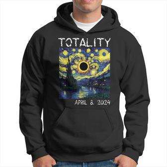 Van Gogh Starry Night Solar Eclipse 2024 Totality April 8 Hoodie | Mazezy