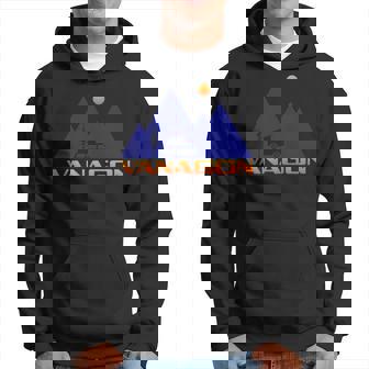 Vanagon Font Mountain Sunset Hoodie - Monsterry