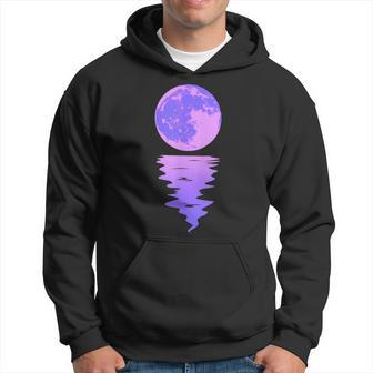 Vaporwave Aesthetic Purple Moon Pastel Moonlight Graphic Hoodie - Monsterry