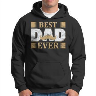 Vatertagaterintage Mustache Best Dad Ever Papa Kapuzenpullover - Geschenkecke