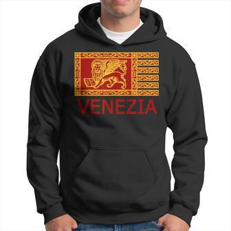 Venezianisches Löwen-Motiv Herren Hoodie, Venedig-Themen Tee - Seseable