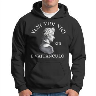 Veni Vidi Vici Xiii E Vaffanculo Black Hoodie - Seseable