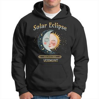 Vermont Total Solar Eclipse 2024 Totality Souvenir Retro Hoodie - Thegiftio UK
