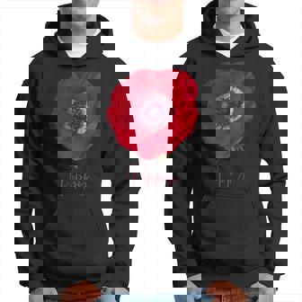 Vêtement Avec Coquelicot Rouge Avec Texte En Anglais Sweat à capuche - Cadeauxyz