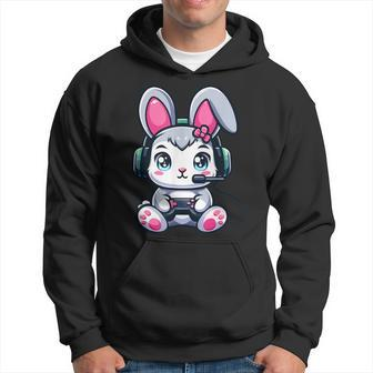 Video Game Easter Bunny Cute Gamer Girl Hoodie | Mazezy CA