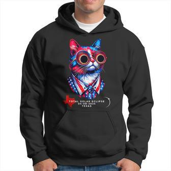 View Totality April 8 2024 Cat Lover Texas Solar Eclipse Hoodie | Mazezy