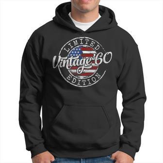Vintage 1960 Flag Stamp 64Th Birthday 64 Year Old Hoodie - Thegiftio UK