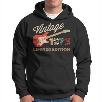Vintage 1973 Limited Edition Guitar Year Of Birth Birthday Hoodie - Monsterry UK