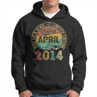 Vintage Awesome Since April 2014 10Th Birthday For Boy Hoodie - Seseable