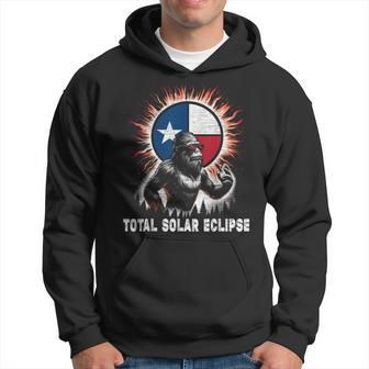 Vintage Bigfoot Total Solar Eclipse Texas Flag Hoodie - Monsterry CA