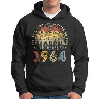 Vintage Birthday March 1964 60 Years Old 60Th Women Hoodie - Thegiftio UK