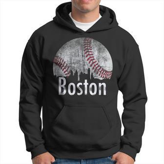 Vintage Boston Baseball Downtown Skyline Classic City Hoodie - Monsterry CA