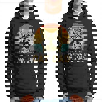 Vintage Cat Dad Cat Lovers Daddy Father's Day Hoodie | Mazezy