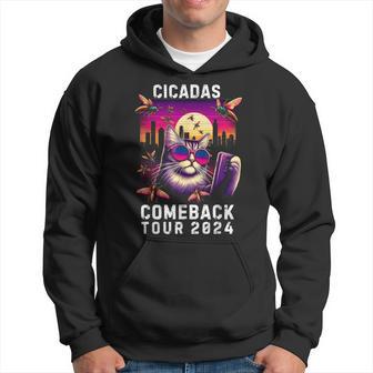 Vintage Cat Selfie With Cicada Comeback Summer Tour 2024 Hoodie - Monsterry DE