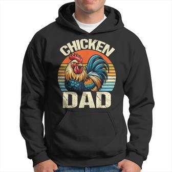 Vintage Chicken Dad Chicken Lovers Daddy Father's Day Hoodie - Thegiftio UK