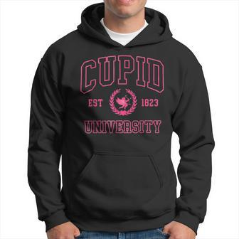 Vintage Cupid University College Cute Valentines Day Hoodie - Monsterry CA
