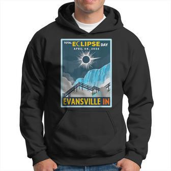 Vintage Evansville Indiana In Total Solar Eclipse 2024 Hoodie - Monsterry AU