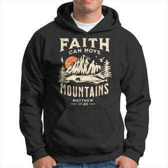 Vintage Faith Can Move Mountains Christian Hoodie | Mazezy DE