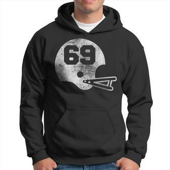 Vintage Football Jersey Number 69 Player Number Hoodie - Monsterry UK