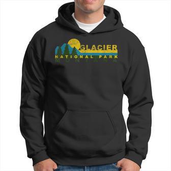 Vintage Glacier Bay National Park Mountain Sunset Treeline Hoodie - Monsterry DE