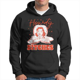 Vintage Howdy Bitches Rodeo Western Country Southern Cowgirl Hoodie - Thegiftio UK