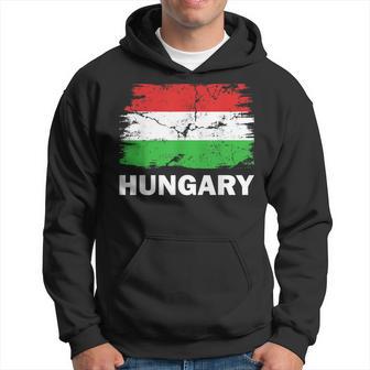 Vintage Hungary Hungarian Flag Pride Support Hungarian Hoodie - Thegiftio UK