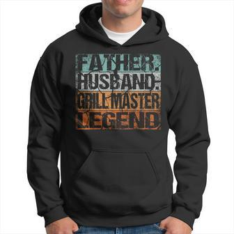 Vintage Husband Grill Bbq Grilling Father Dad Grill Master Hoodie - Monsterry AU