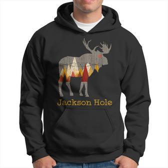 Vintage Jackson Hole Wyoming Moose Hoodie - Monsterry CA