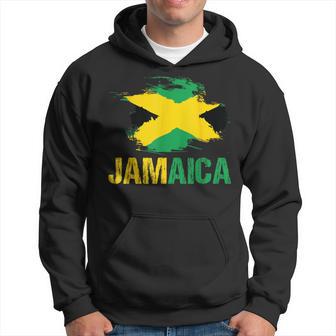 Vintage Jamaica Flag Roots Jamaican Independence Day Hoodie - Thegiftio UK
