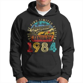 Vintage January 1984 40 Years Old 40Th Birthday Women Hoodie | Mazezy