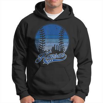Vintage Kansas City Baseball American Us Flag Hoodie - Thegiftio UK