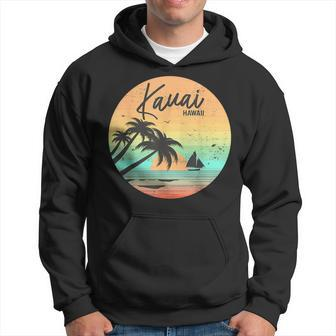 Vintage Kauai Hawaii Surfer Hanalei Kaua'i Island Hawaiian Hoodie - Seseable