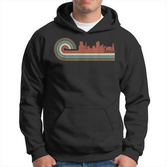 Vintage Leicester Sunset Cityscape Retro Skyline Hoodie - Monsterry UK