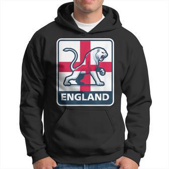 Vintage Lion English Banner Fan England Flag Retro Hoodie - Thegiftio UK