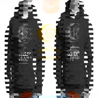 Vintage Little Rock Arkansas Total Solar Eclipse 2024 Hoodie - Thegiftio