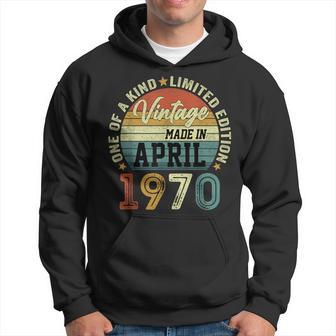 Vintage Made In 1970 54 Year Old For April 1970 Hoodie - Thegiftio UK