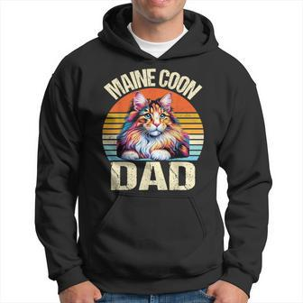Vintage Maine Coon Dad Maine Coon Cat Lovers Father's Day Hoodie - Thegiftio UK