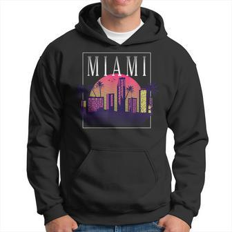 Vintage Miami Florida Cityscape Retro Graphic Hoodie - Monsterry UK