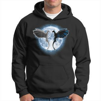 Vintage Movie Toothless Light Fury In The Moon Sweet Couple Hoodie | Mazezy